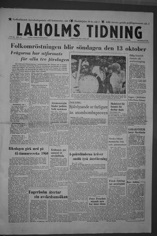Förstasidan, Lördag 4 maj 1957