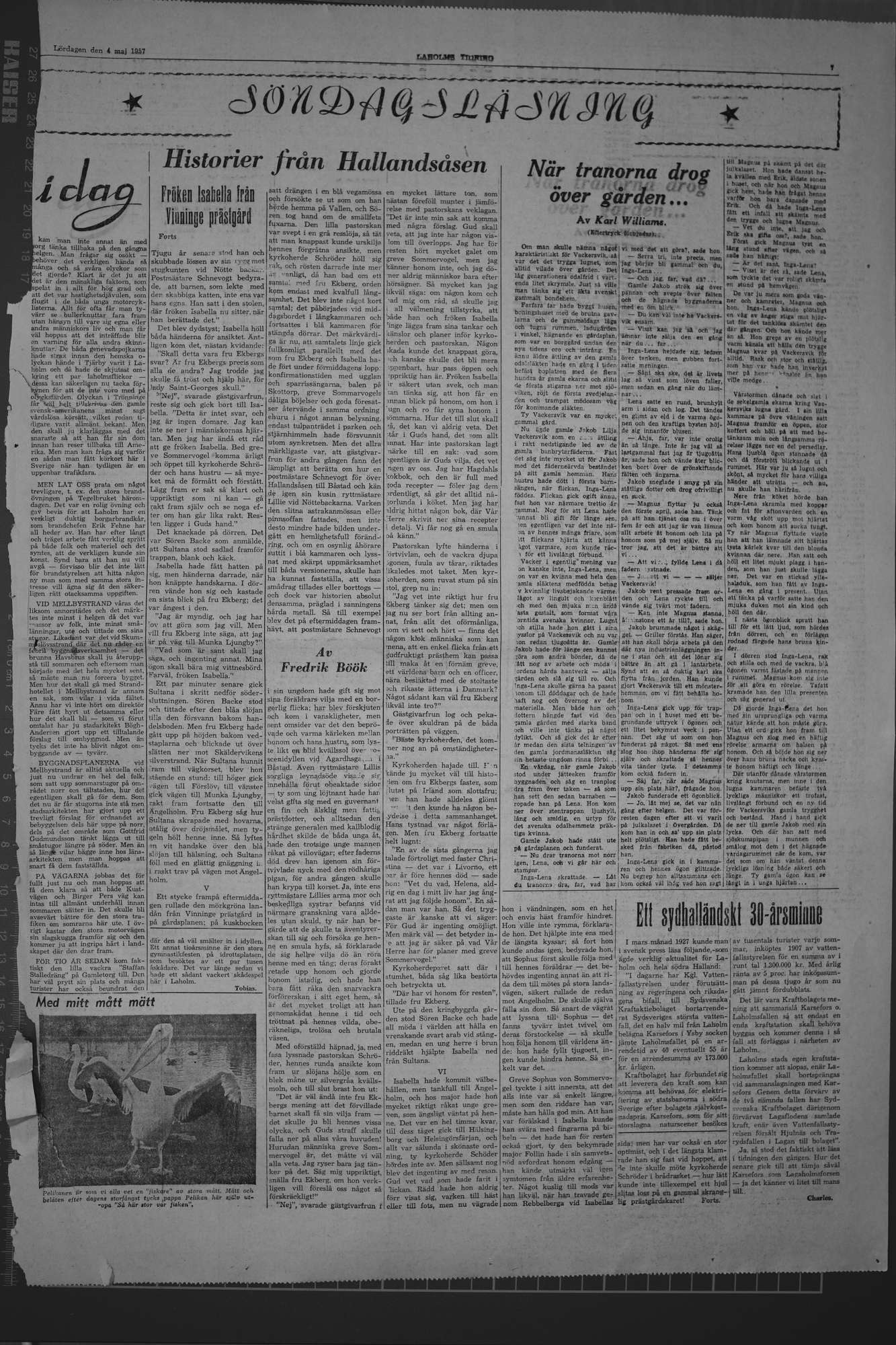Laholms Tidning Lördag 4 maj 1957, sida 7