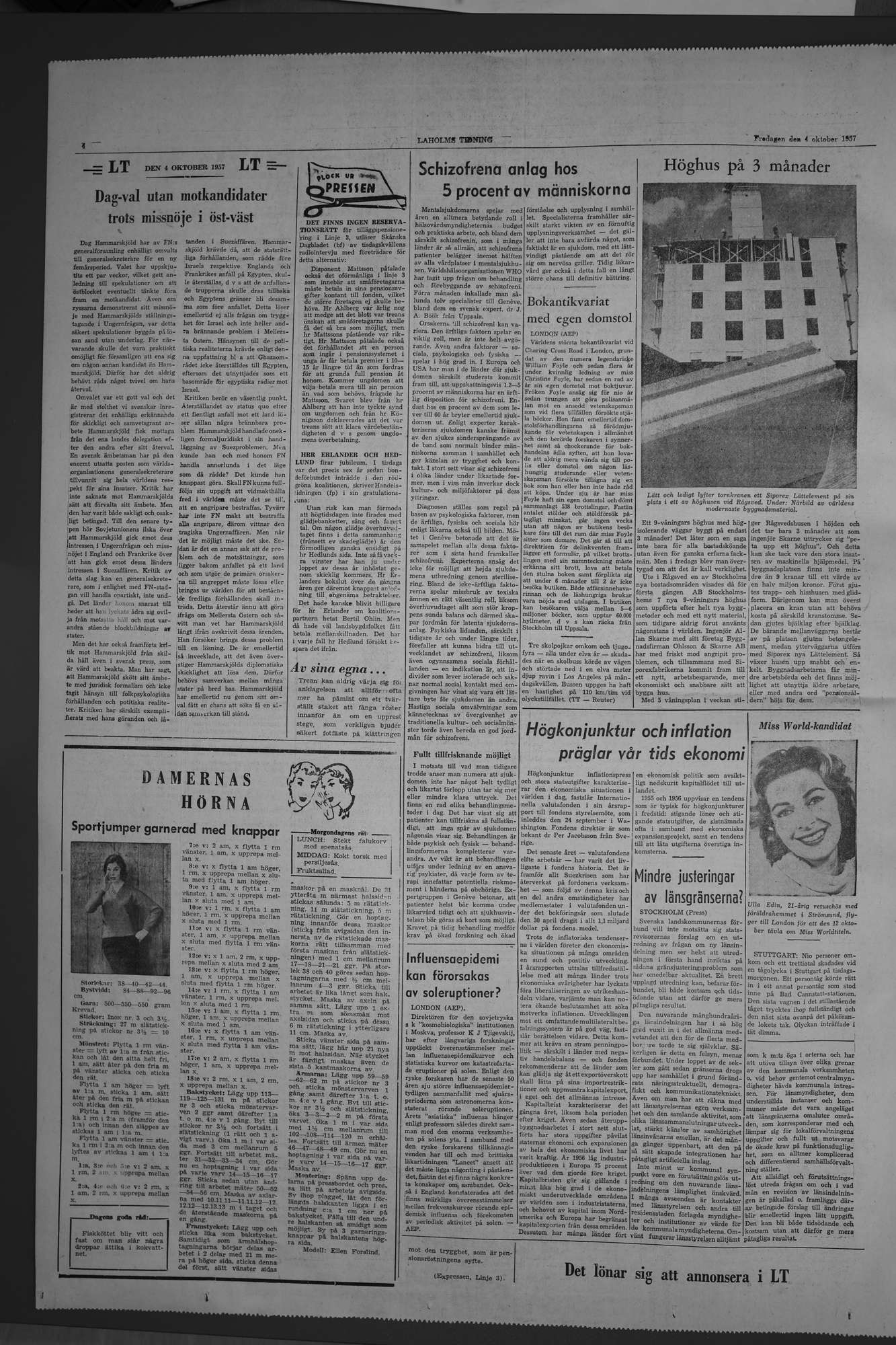 Laholms Tidning Fredag 4 oktober 1957, sida 4