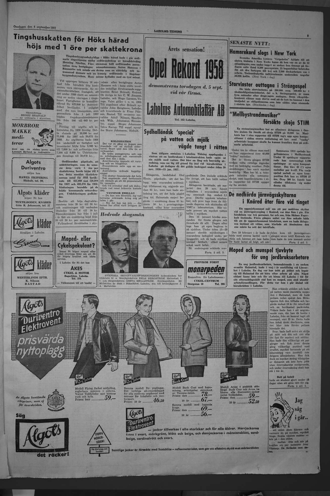 Laholms Tidning Onsdag 4 september 1957, sida 3