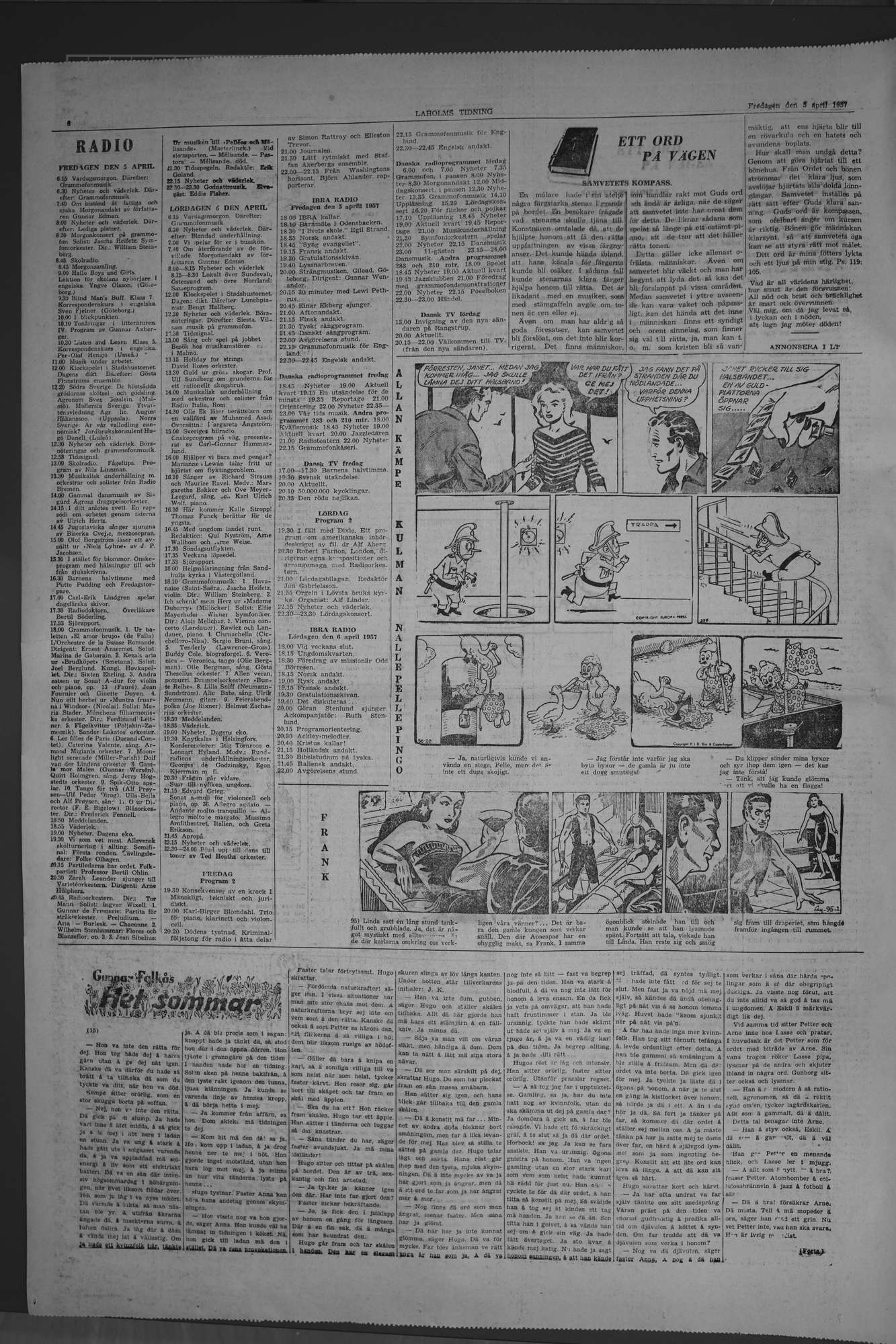 Laholms Tidning Fredag 5 april 1957, sida 6