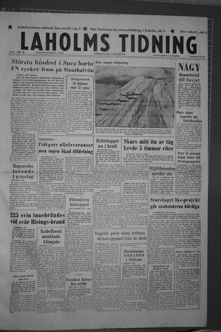 Förstasidan, Lördag 5 januari 1957