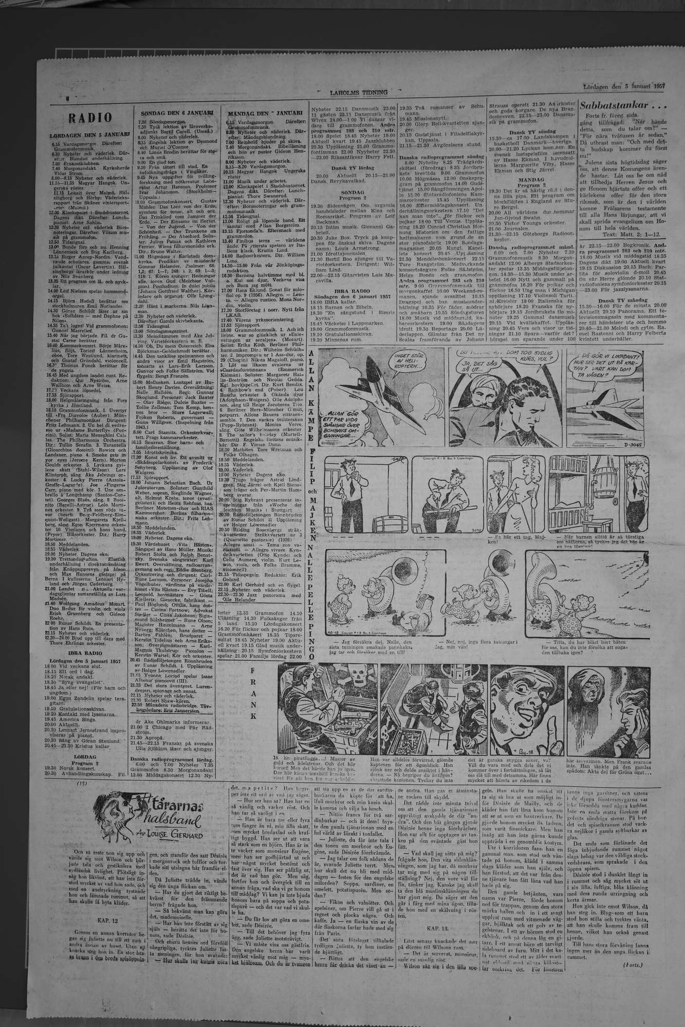 Laholms Tidning Lördag 5 januari 1957, sida 6