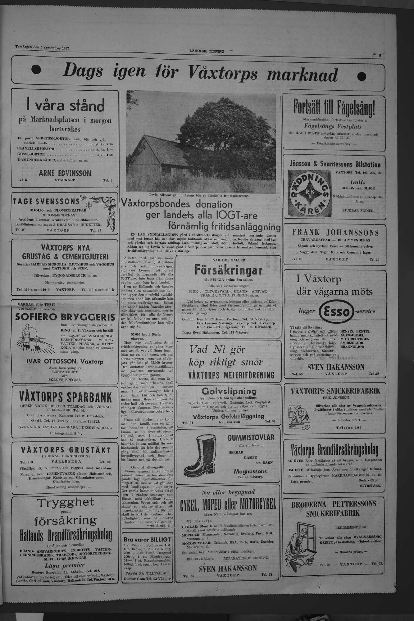 Laholms Tidning Torsdag 5 september 1957, sida 5