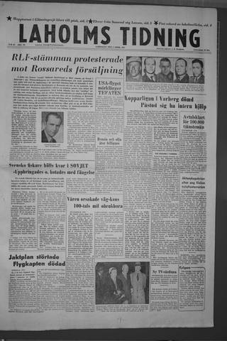 Förstasidan, Lördag 6 april 1957