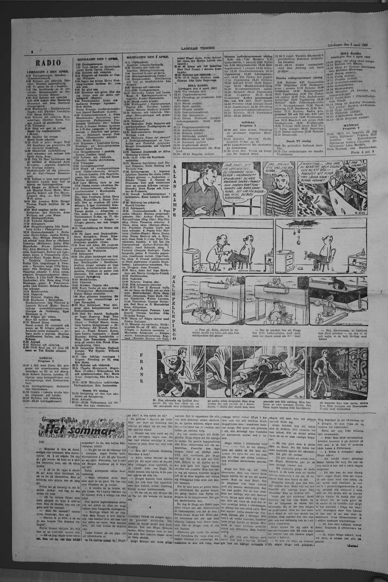 Laholms Tidning Lördag 6 april 1957, sida 6