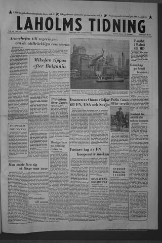 Förstasidan, Tisdag 6 augusti 1957
