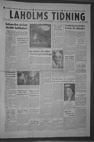 Förstasidan, Fredag 6 december 1957