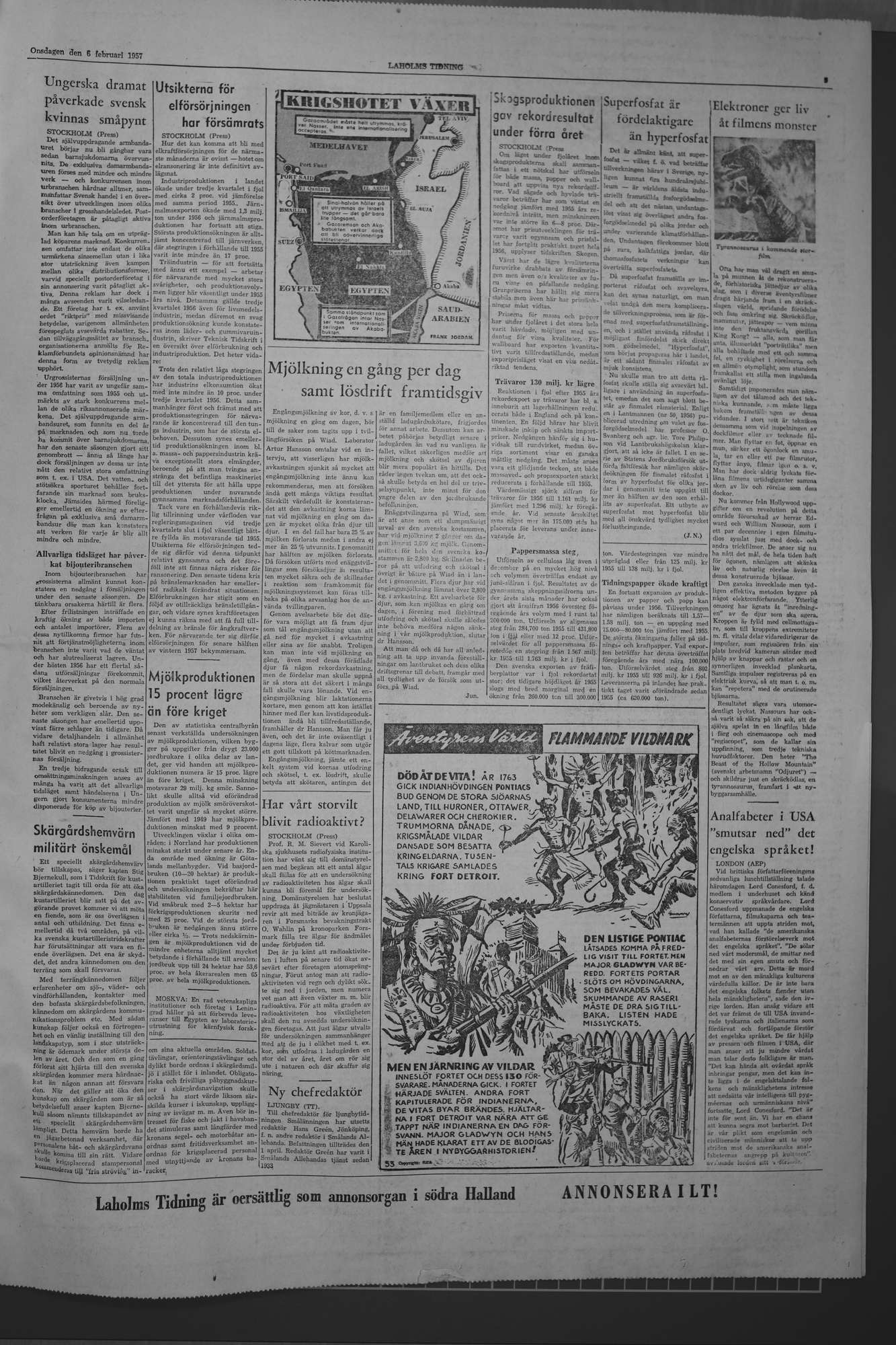 Laholms Tidning Onsdag 6 februari 1957, sida 5