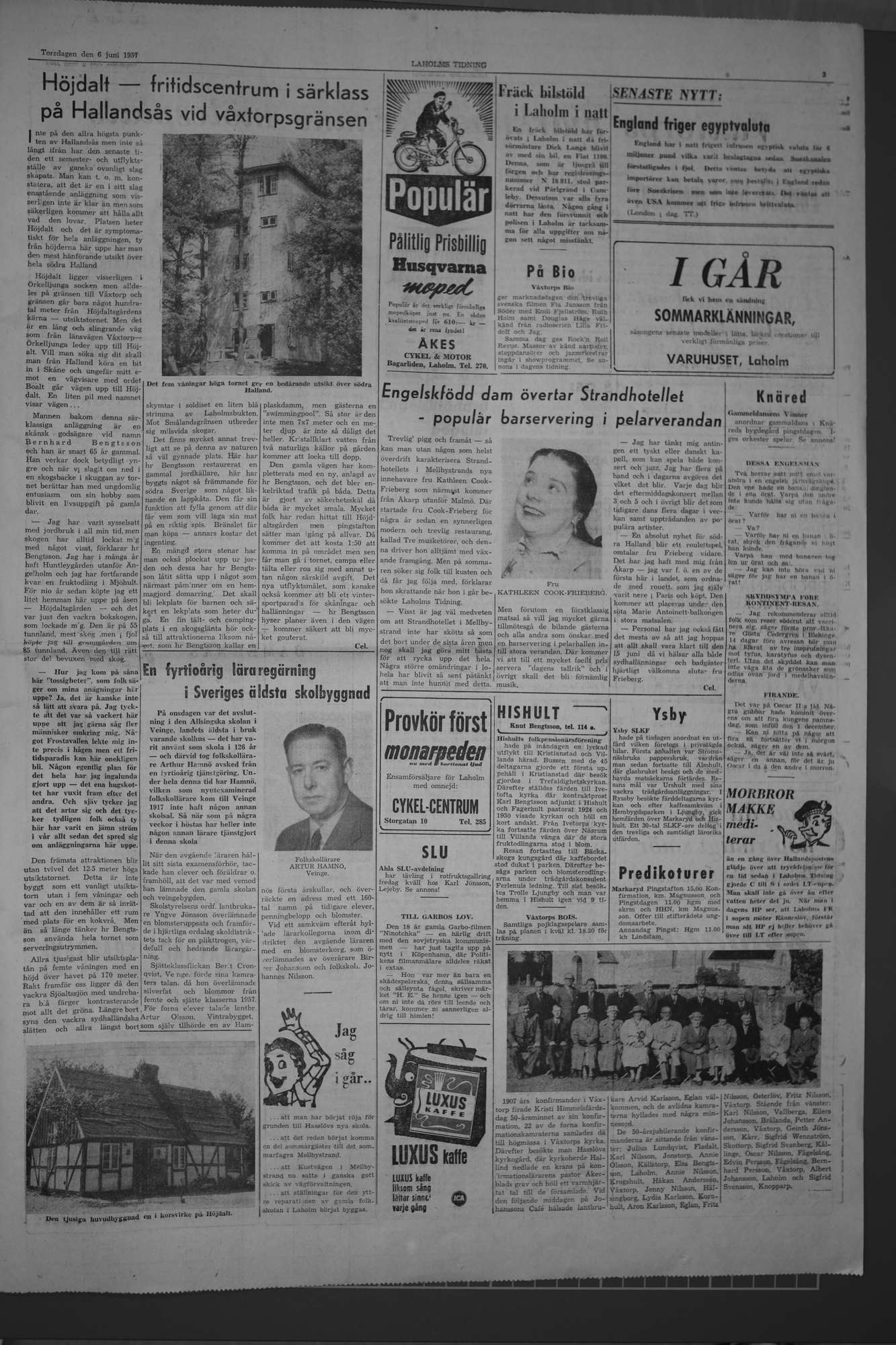 Laholms Tidning Torsdag 6 juni 1957, sida 3