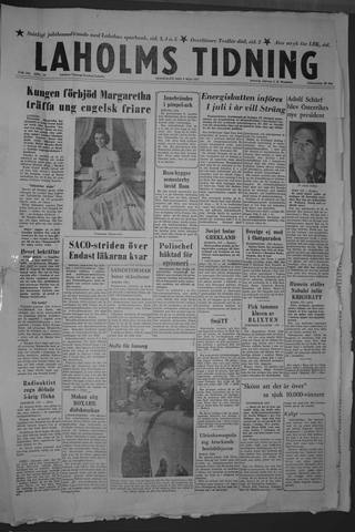 Förstasidan, Måndag 6 maj 1957