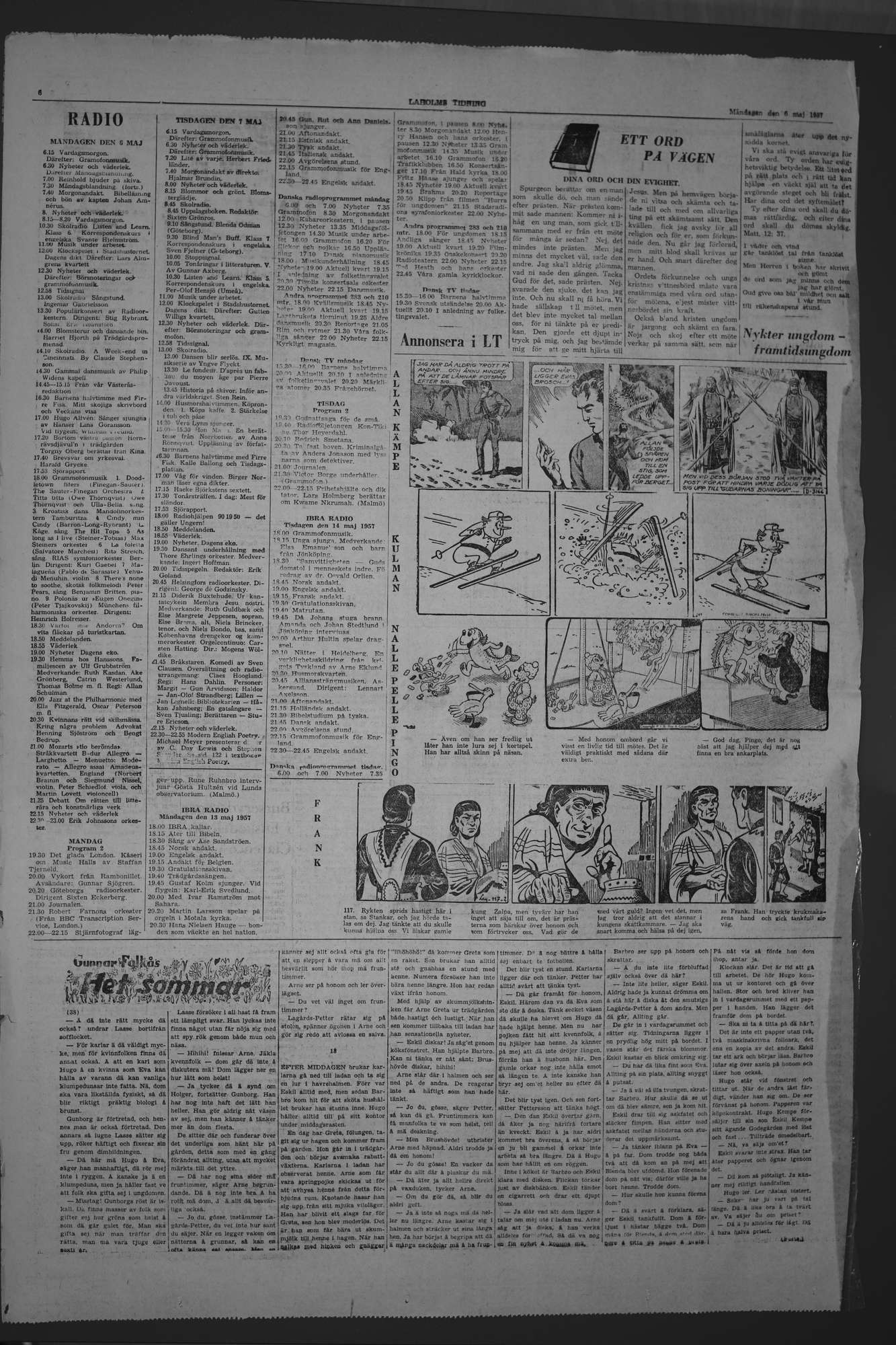 Laholms Tidning Måndag 6 maj 1957, sida 6