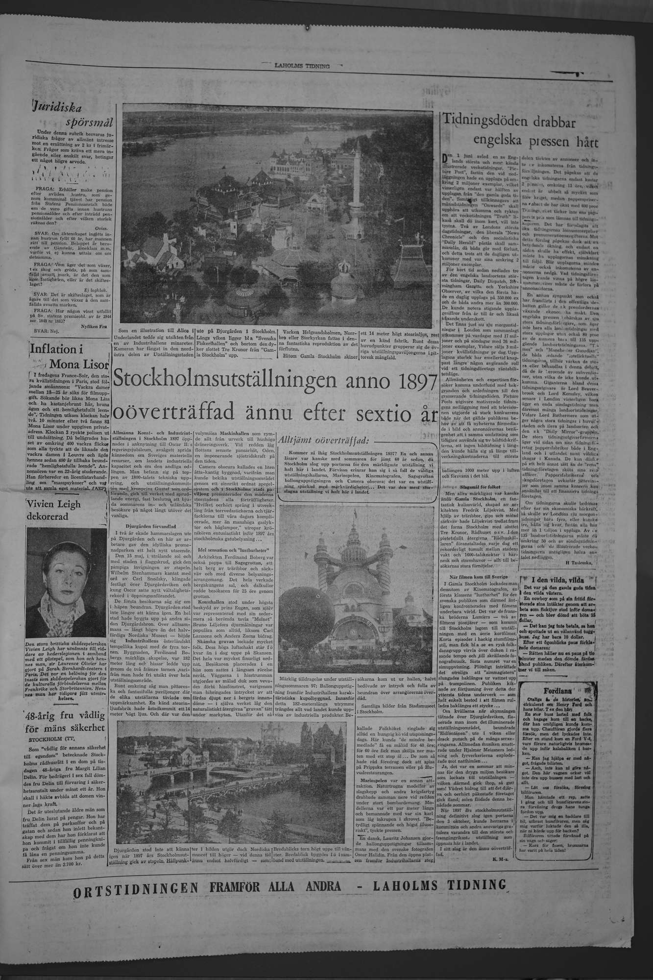 Laholms Tidning Fredag 7 juni 1957, sida 5
