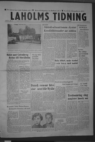 Förstasidan, Lördag 7 september 1957