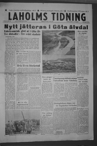 Förstasidan, Lördag 8 juni 1957