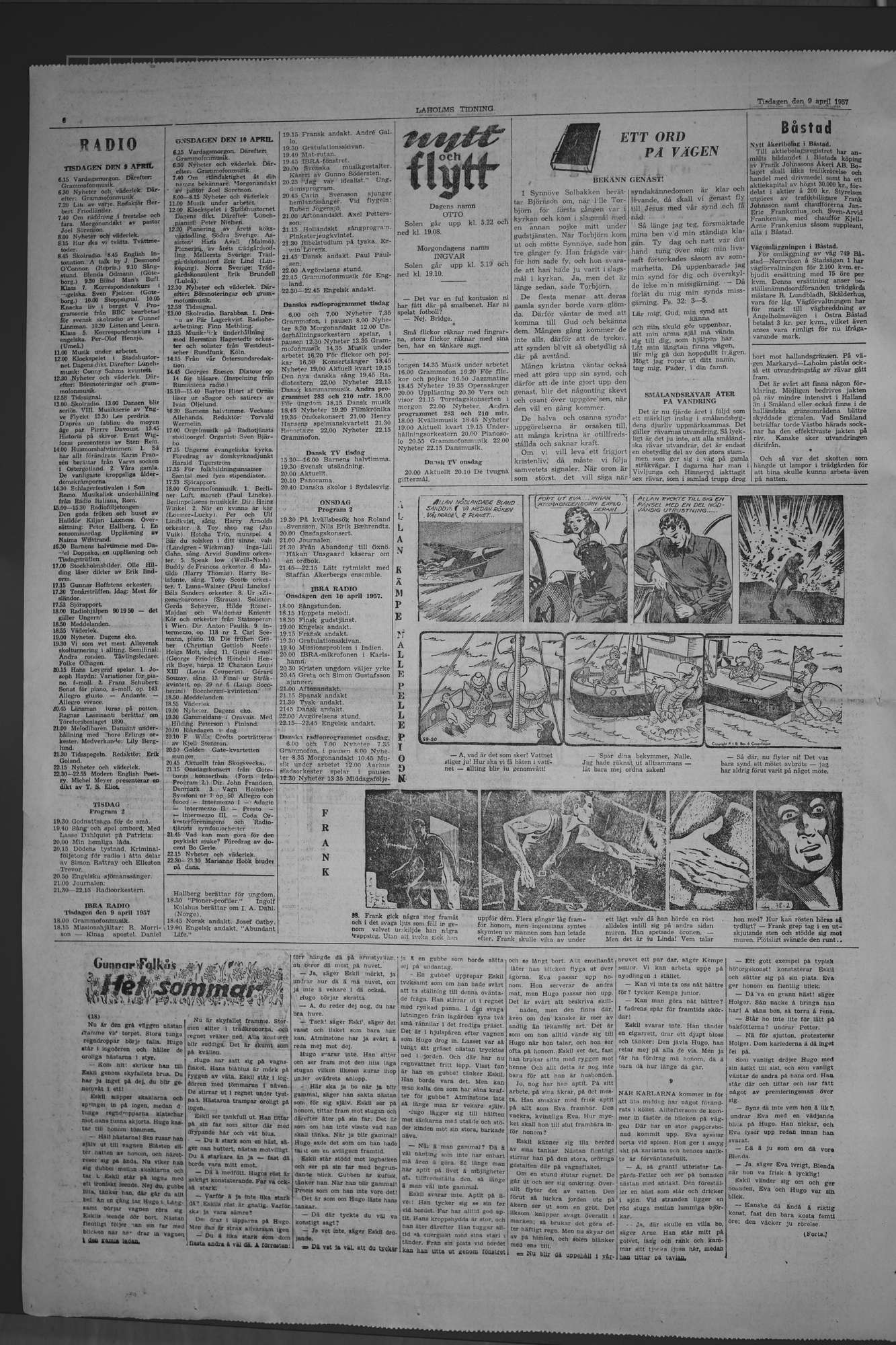 Laholms Tidning Tisdag 9 april 1957, sida 6