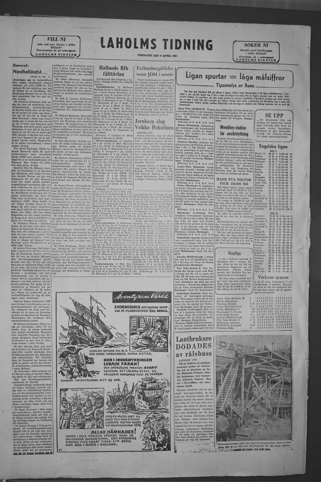 Laholms Tidning Tisdag 9 april 1957, sida 8