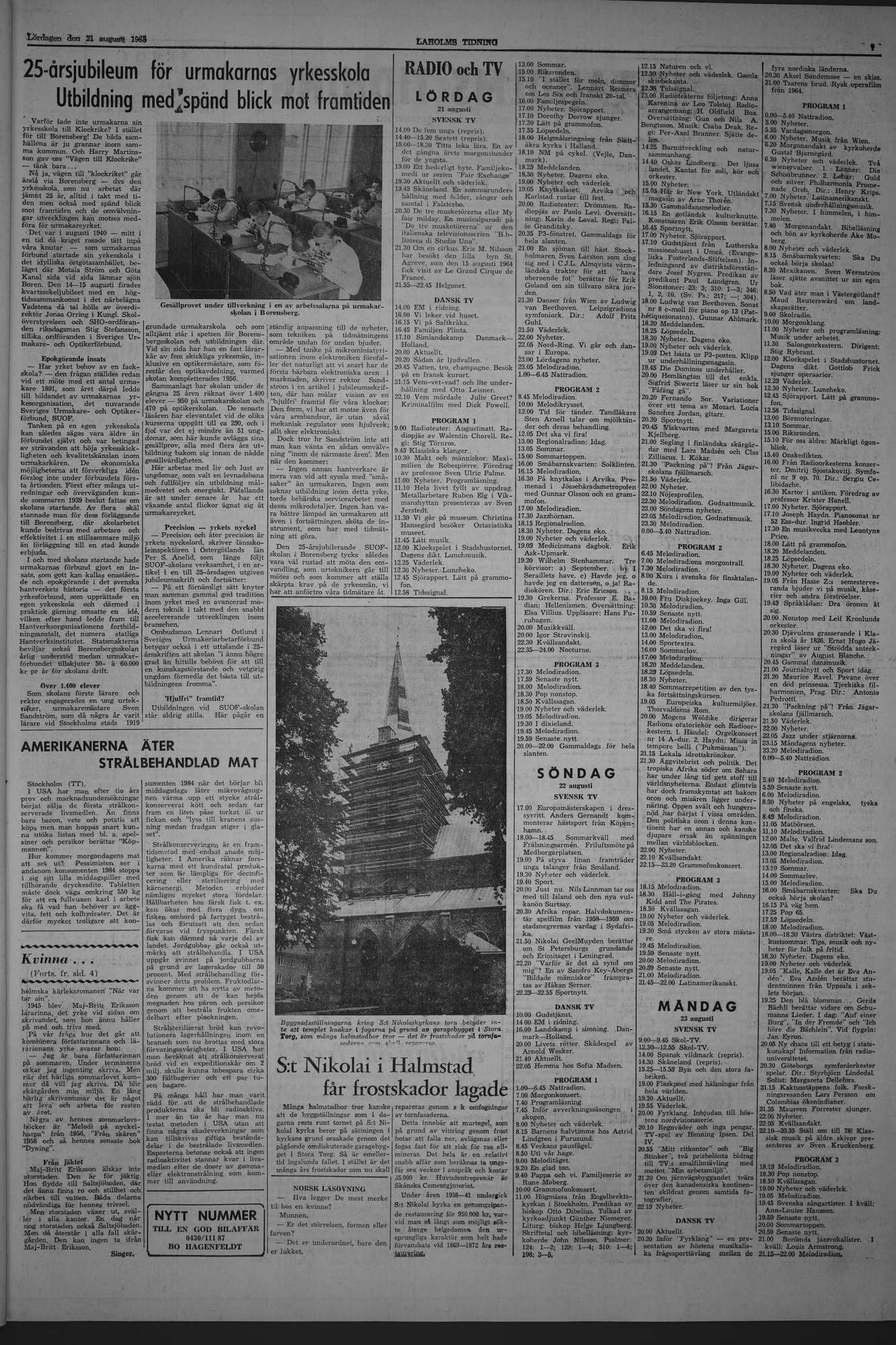 Laholms Tidning Lördag 21 augusti 1965, sida 7