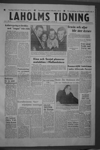 Förstasidan, Onsdag 9 januari 1957