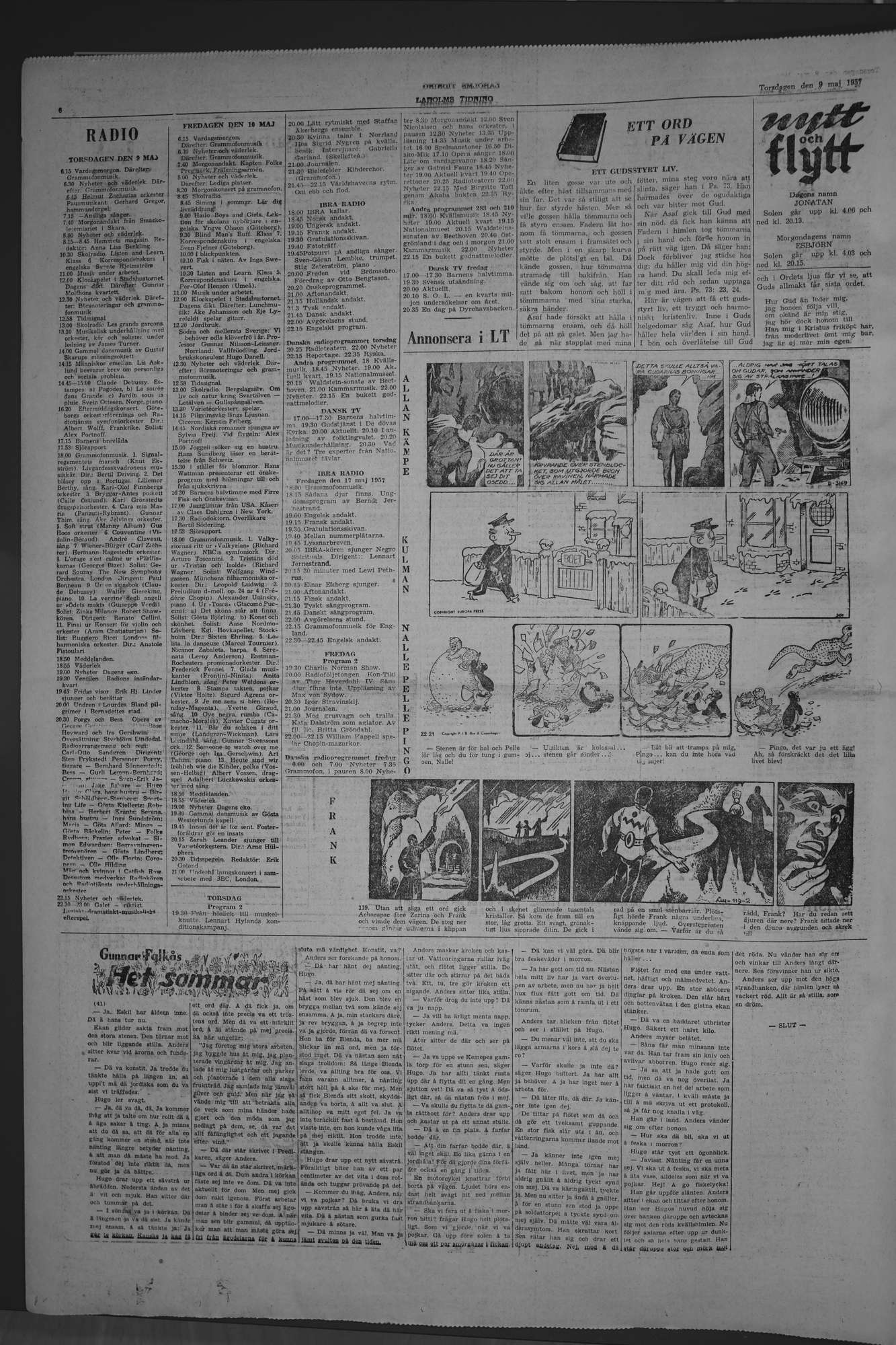 Laholms Tidning Torsdag 9 maj 1957, sida 6