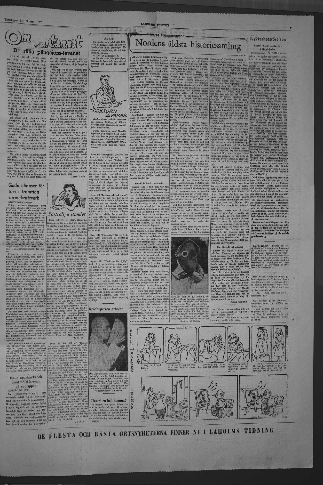 Laholms Tidning Torsdag 9 maj 1957, sida 7