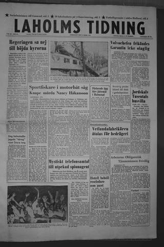 Förstasidan, Lördag 9 mars 1957