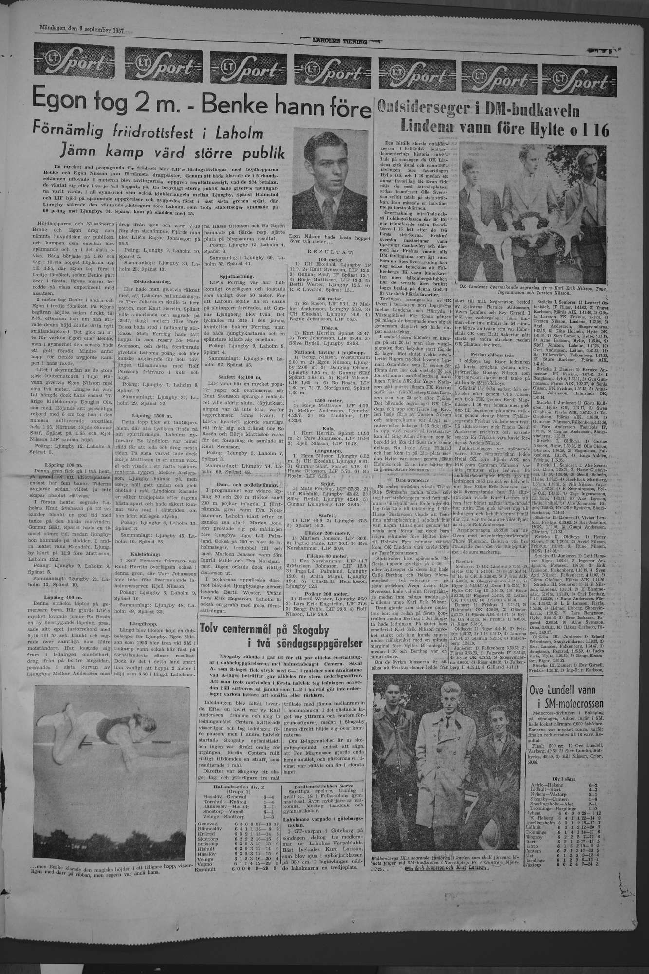 Laholms Tidning Måndag 9 september 1957, sida 5
