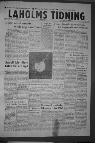 Förstasidan, Torsdag 10 oktober 1957