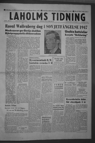 Förstasidan, Fredag 8 februari 1957
