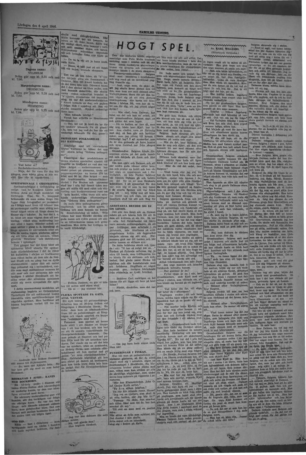 Laholms Tidning Lördag 6 april 1946, sida 7