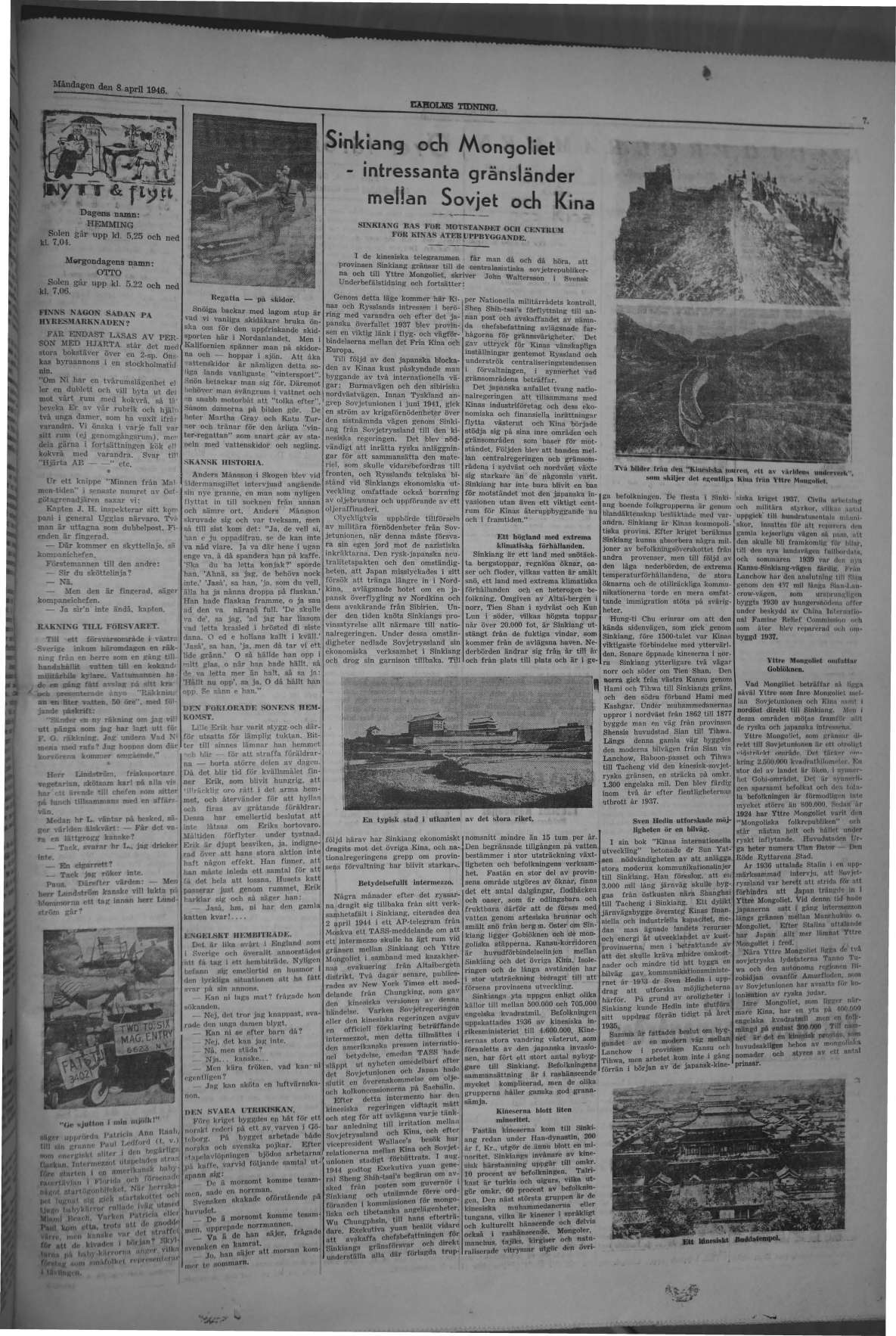 Laholms Tidning Måndag 8 april 1946, sida 7