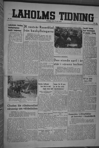 Förstasidan, Onsdag 10 april 1946