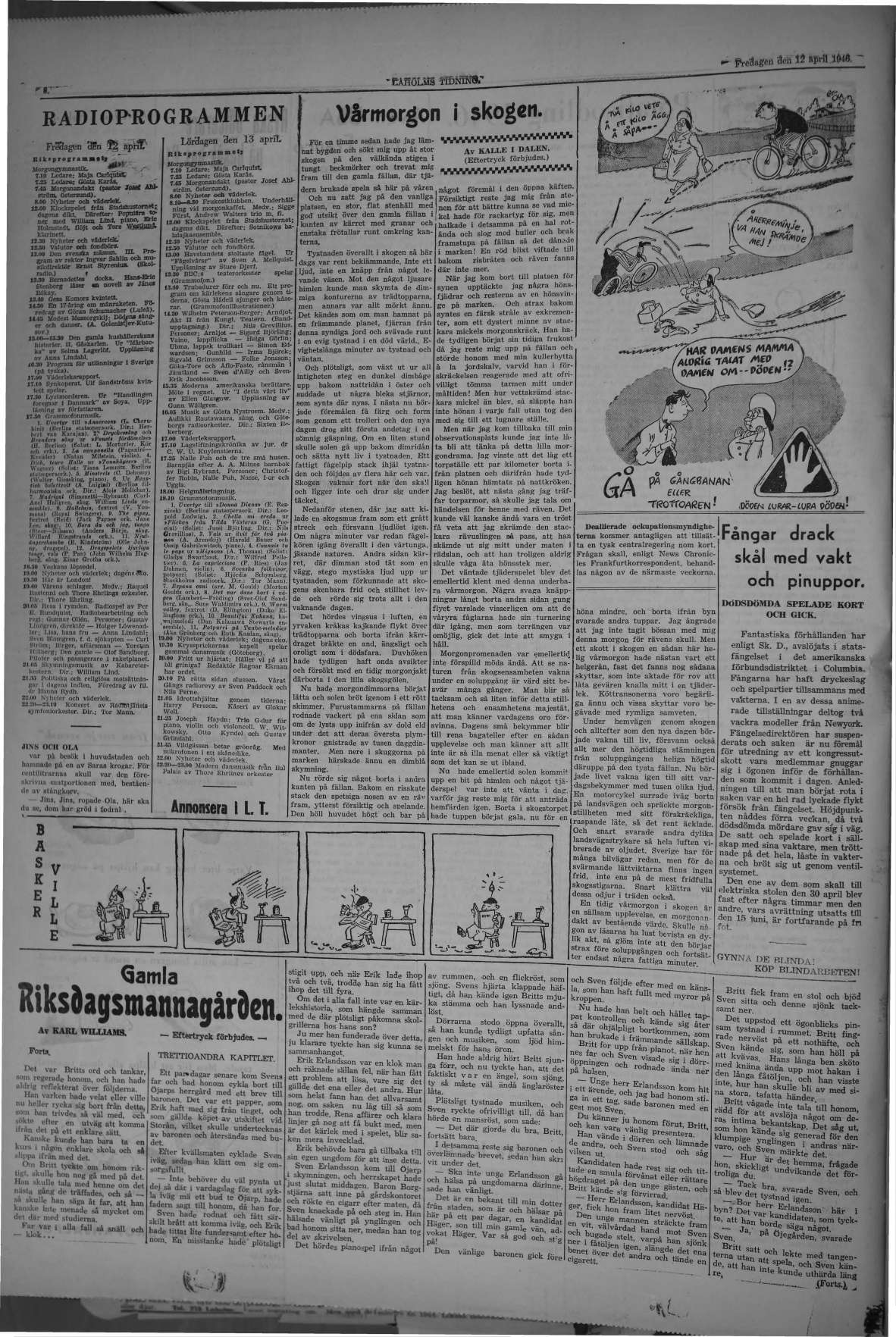 Laholms Tidning Fredag 12 april 1946, sida 8