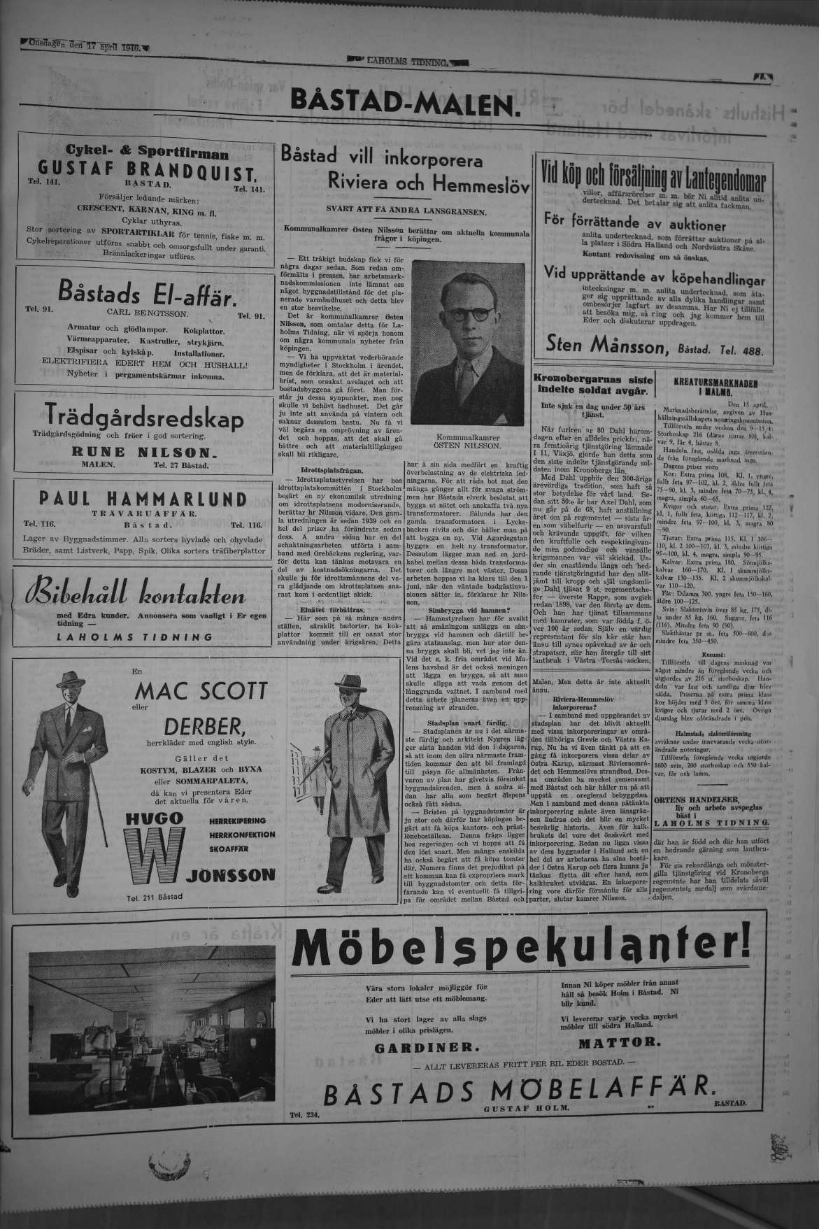 Laholms Tidning Onsdag 17 april 1946, sida 5