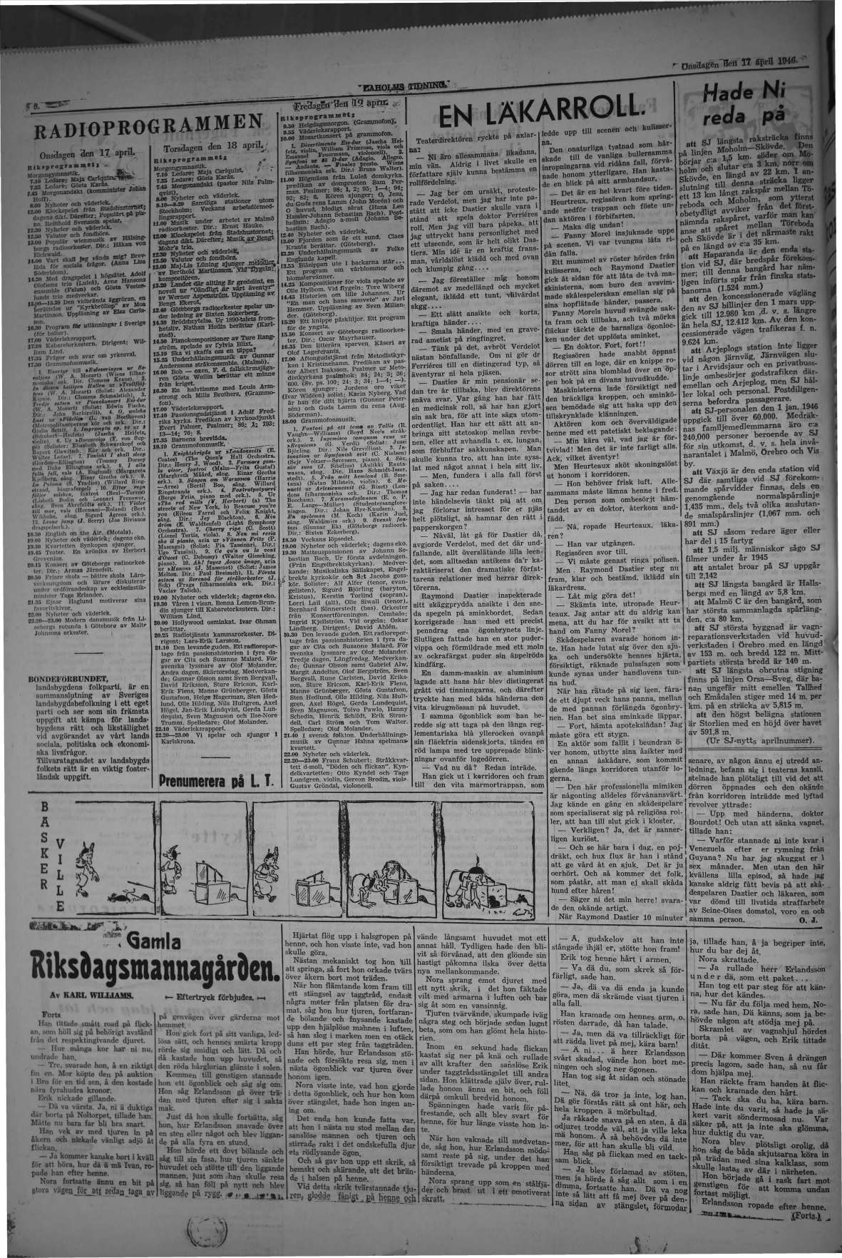 Laholms Tidning Onsdag 17 april 1946, sida 8