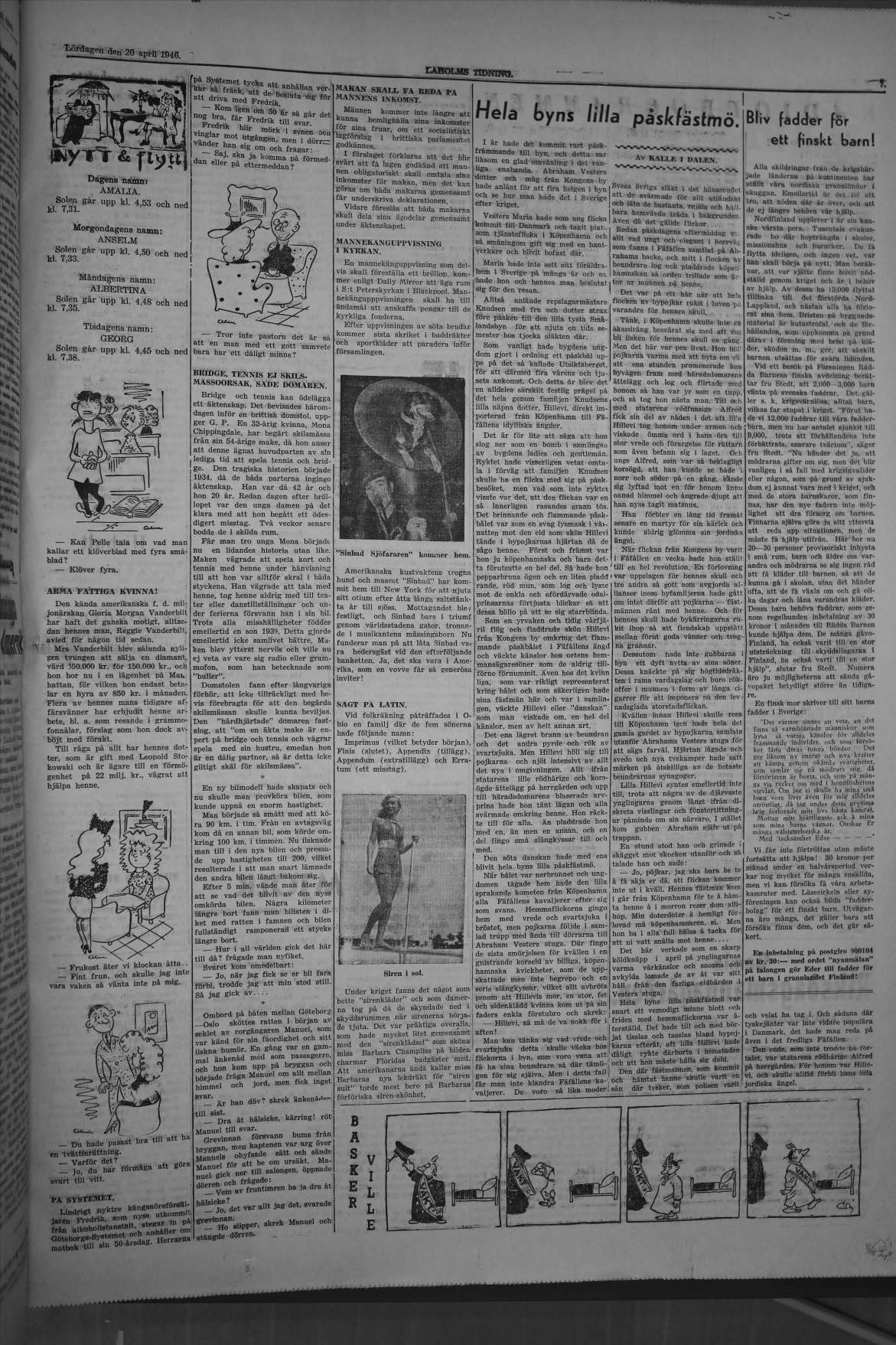 Laholms Tidning Lördag 20 april 1946, sida 7