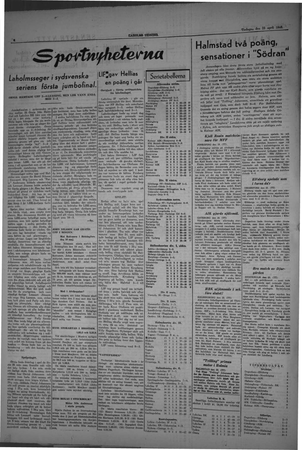 Laholms Tidning Tisdag 23 april 1946, sida 4