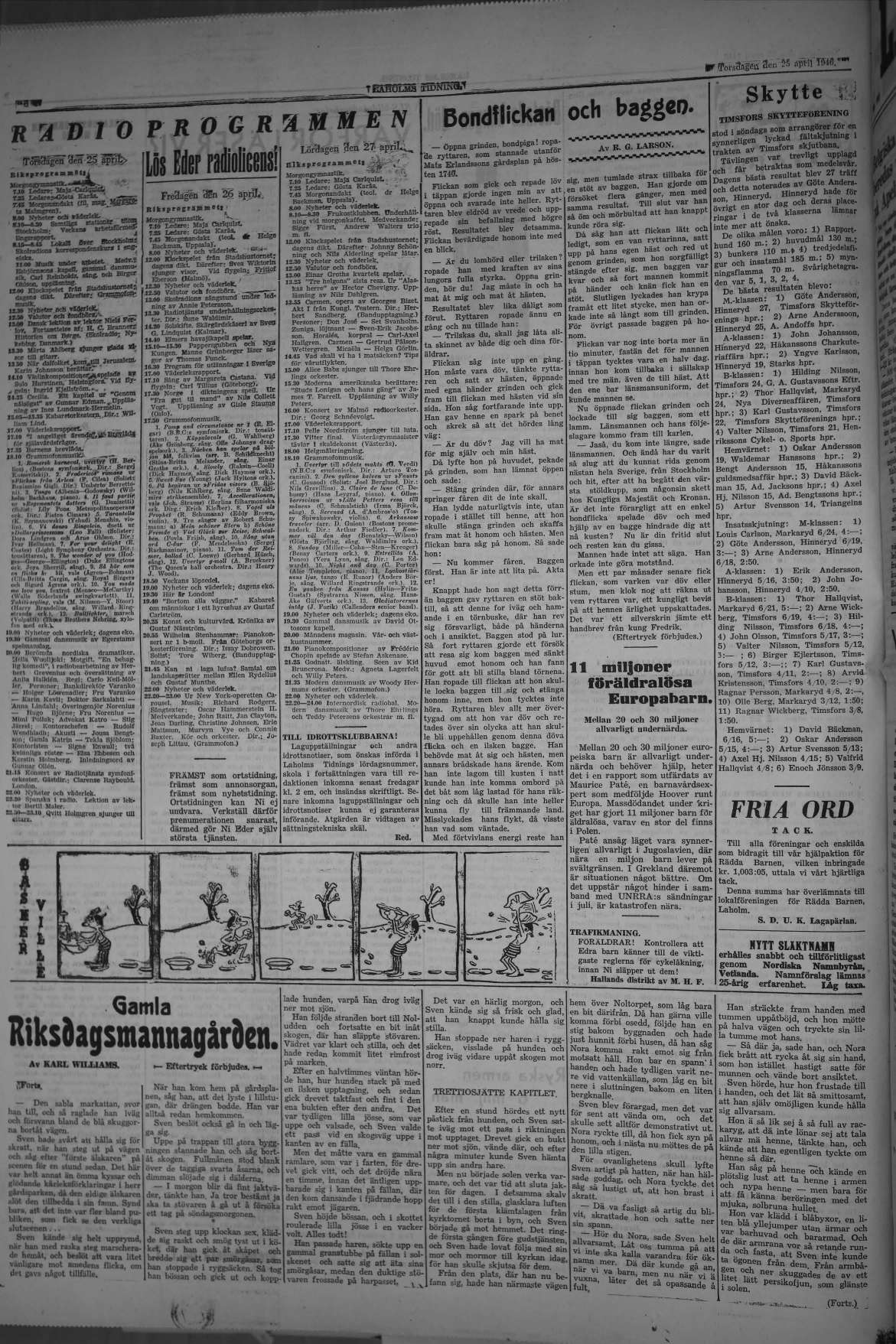 Laholms Tidning Torsdag 25 april 1946, sida 6