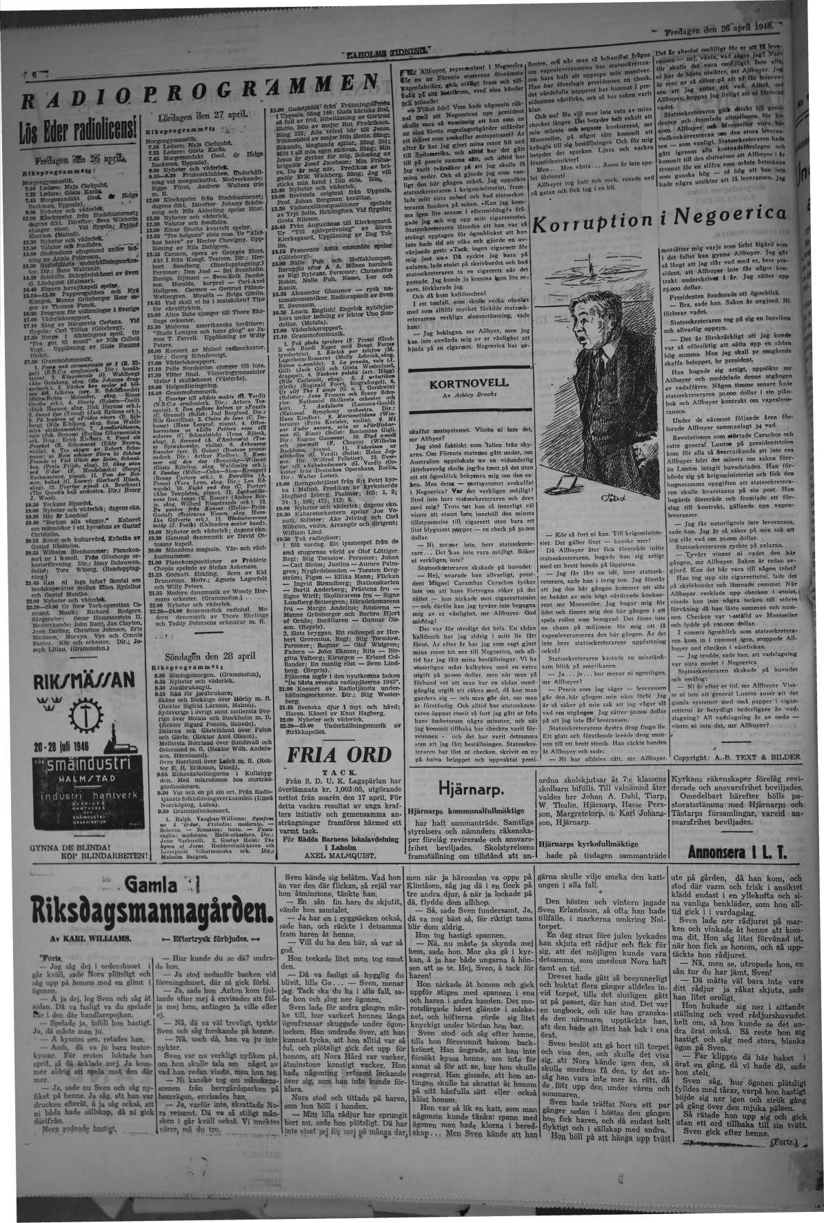 Laholms Tidning Fredag 26 april 1946, sida 6