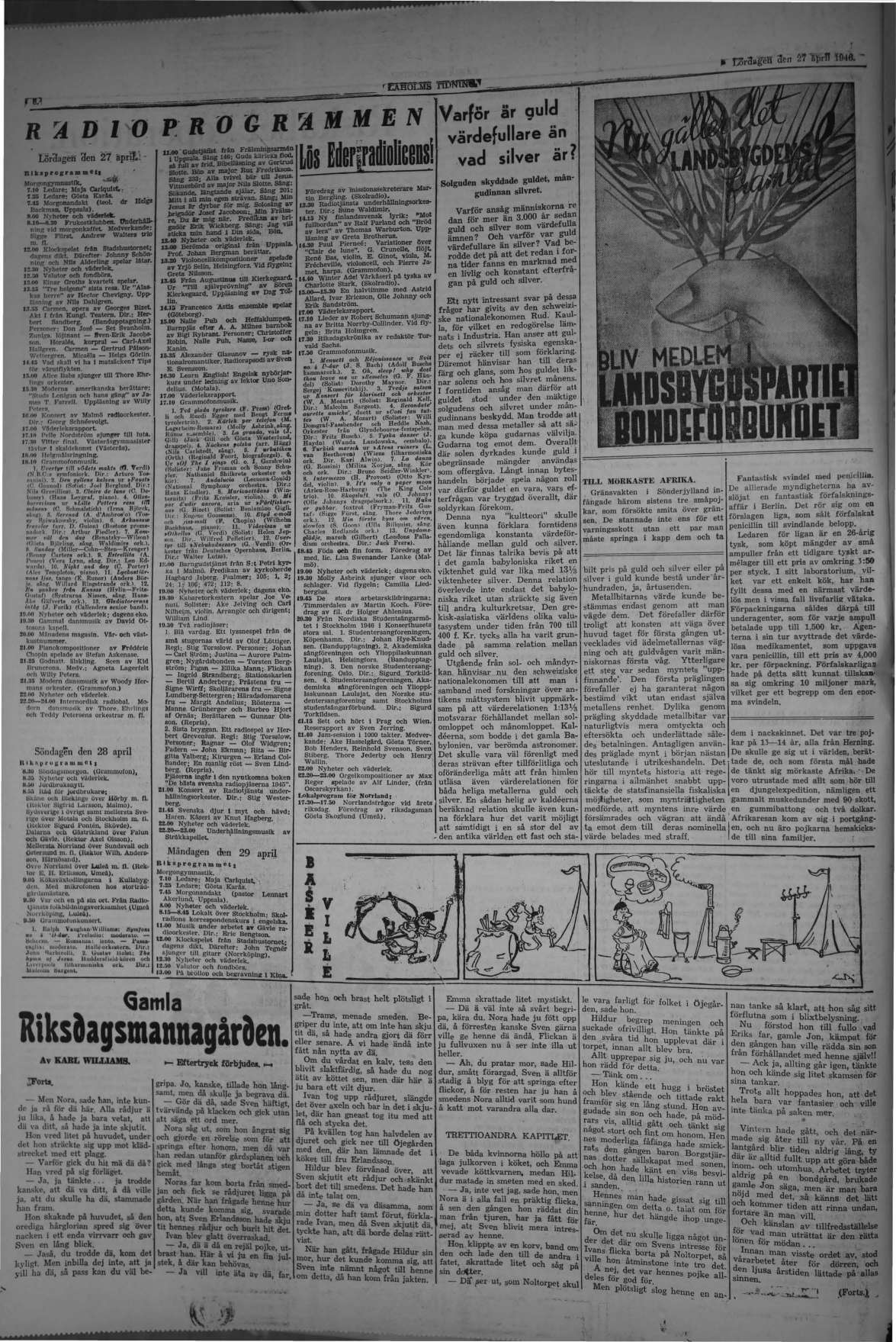 Laholms Tidning Lördag 27 april 1946, sida 8