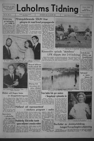 Förstasidan, Måndag 23 augusti 1965