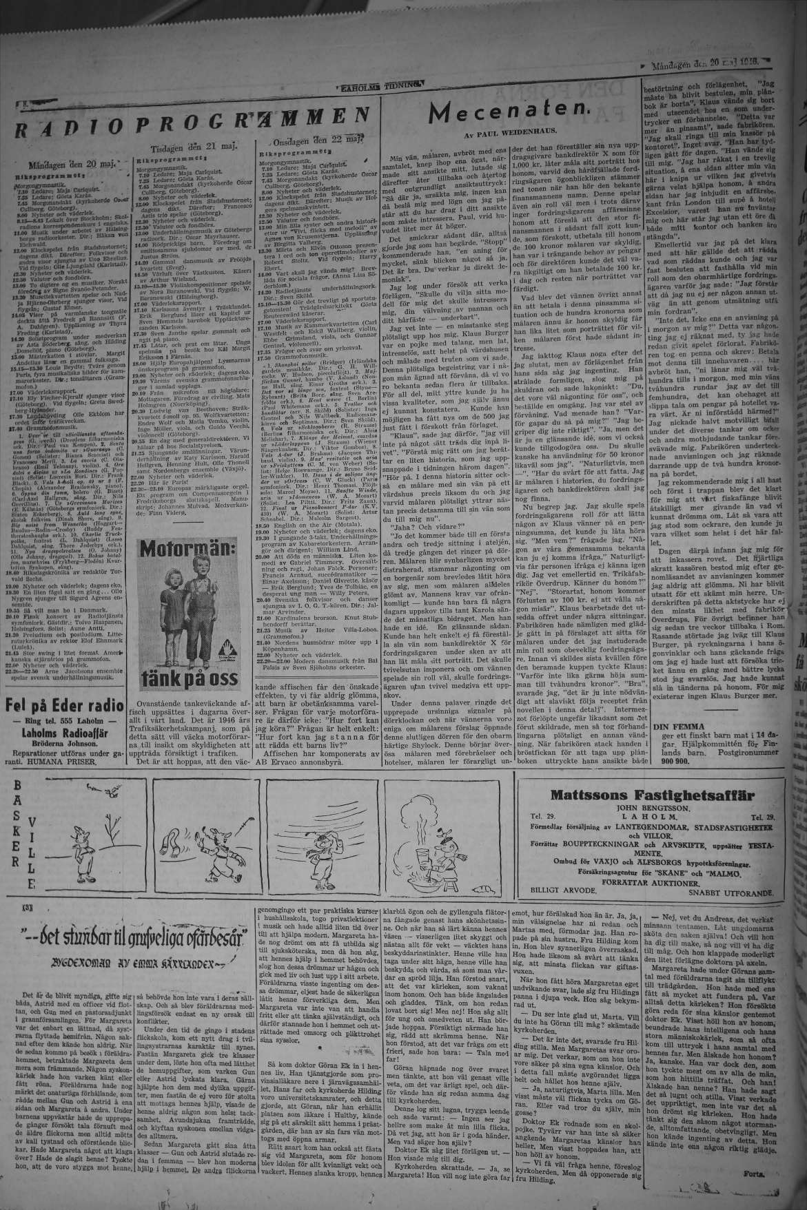 Laholms Tidning Måndag 20 maj 1946, sida 8