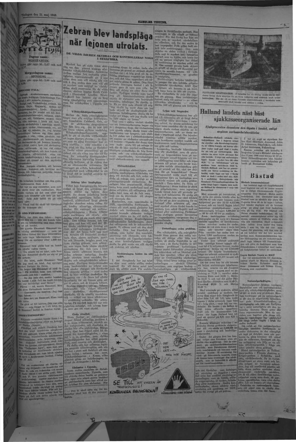 Laholms Tidning Tisdag 21 maj 1946, sida 6