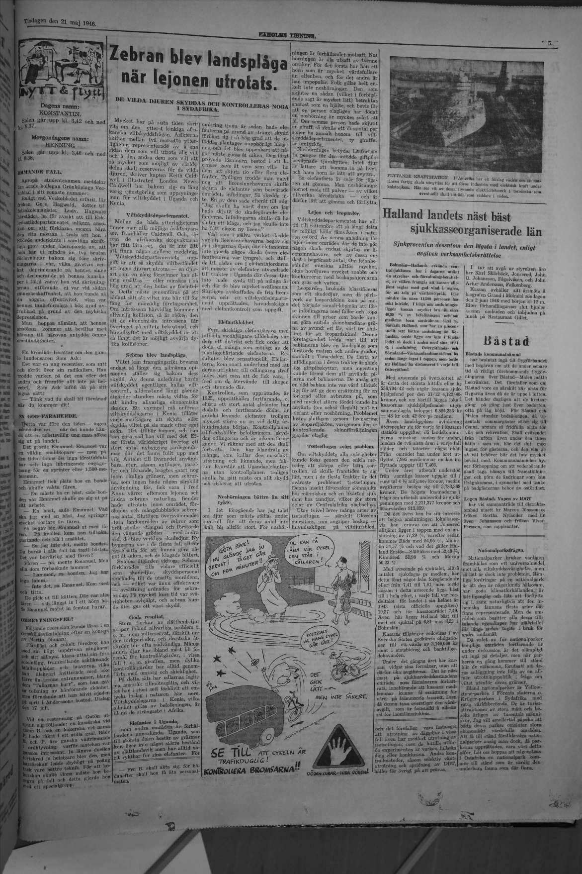 Laholms Tidning Tisdag 21 maj 1946, sida 7