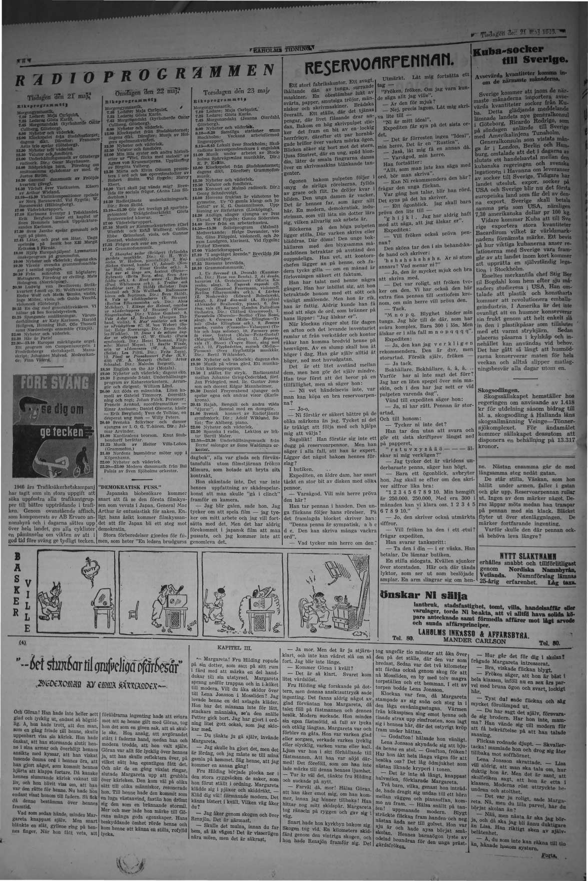 Laholms Tidning Tisdag 21 maj 1946, sida 8