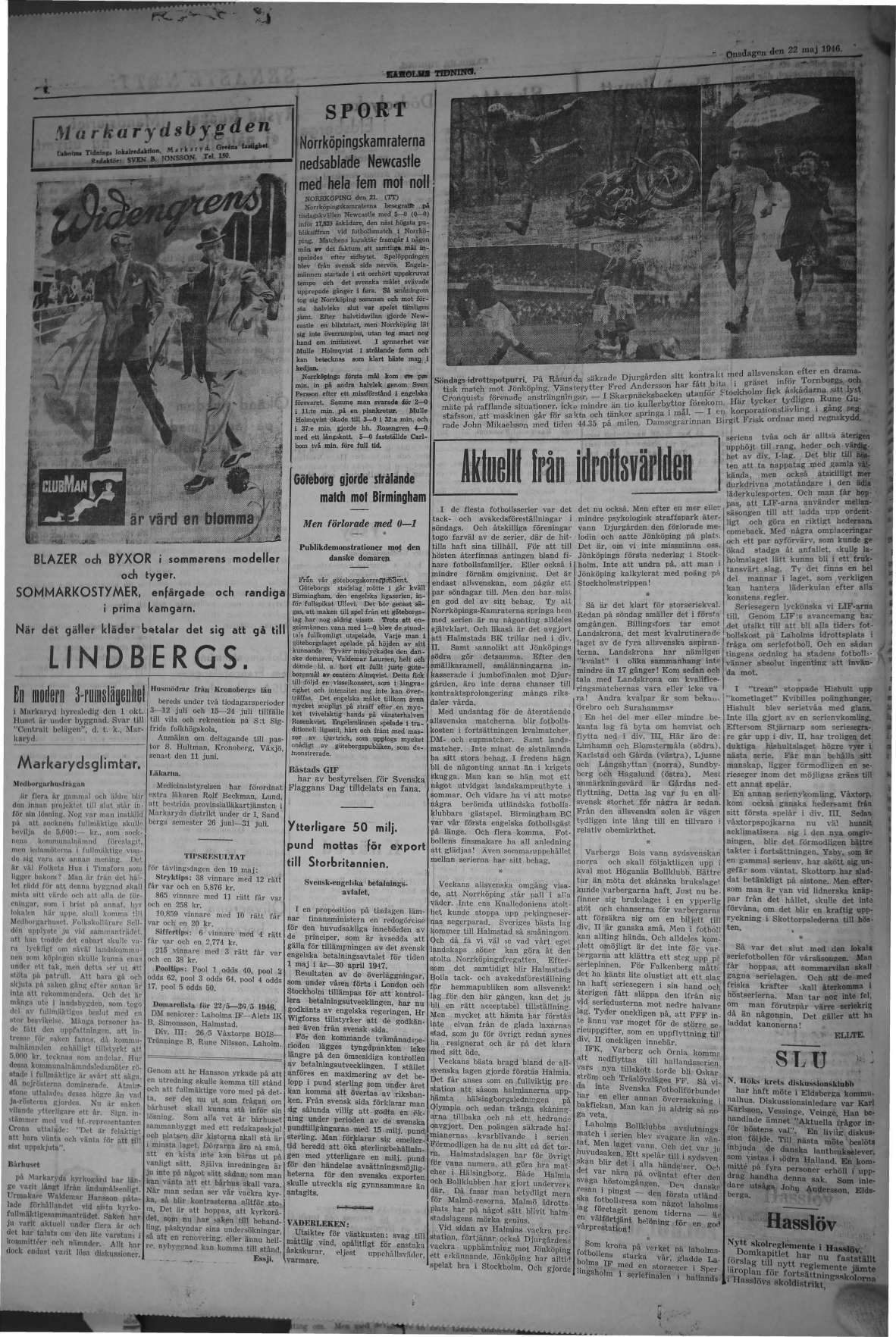 Laholms Tidning Onsdag 22 maj 1946, sida 4