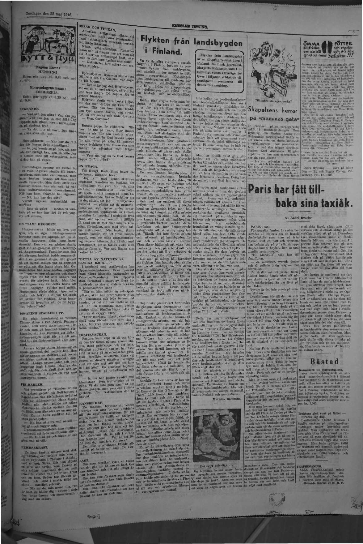Laholms Tidning Onsdag 22 maj 1946, sida 5