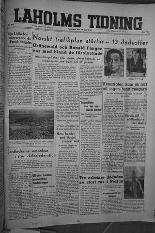 Förstasidan, Torsdag 23 maj 1946