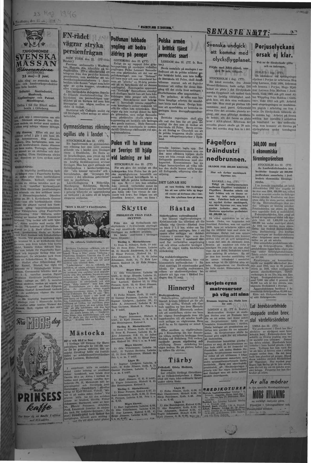 Laholms Tidning Torsdag 23 maj 1946, sida 3