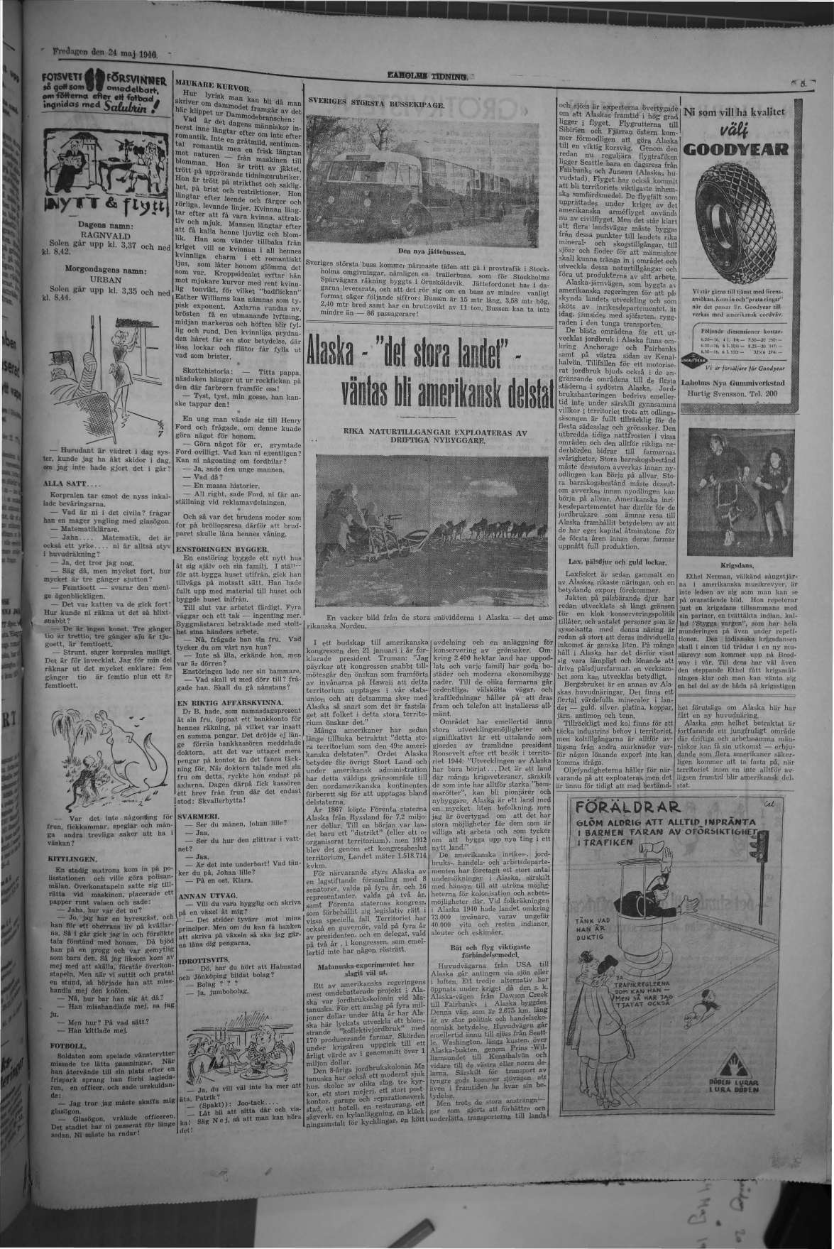 Laholms Tidning Fredag 24 maj 1946, sida 5